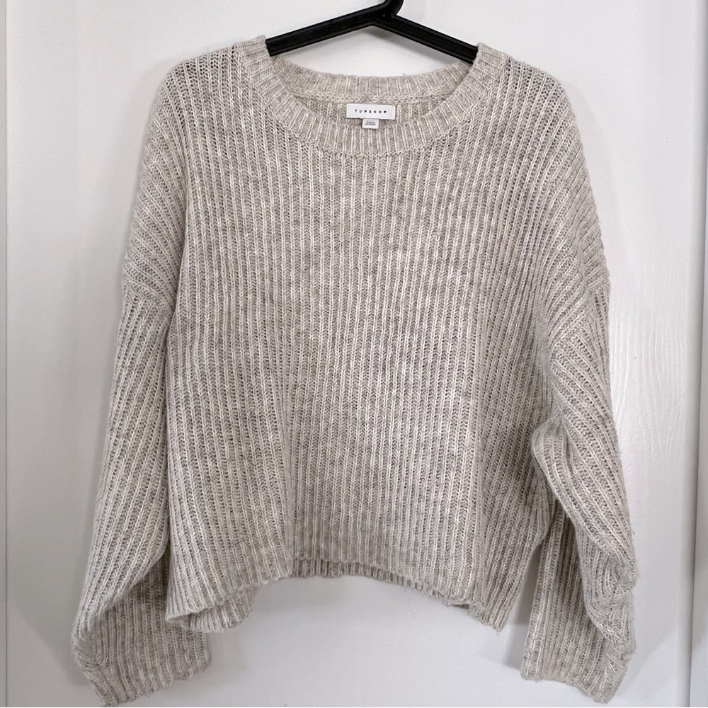 Topshop Crewneck Sweater, SP, Oatmeal